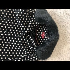 Merona Black & White Polka Dot Coat